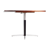 Table de salle à manger ronde Westnofa en teck massif, Norvège, 1960s