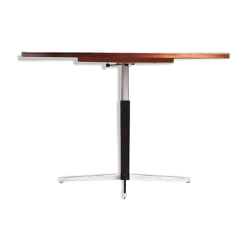 Table de salle à manger ronde Westnofa en teck massif, Norvège, 1960s