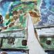 Tableau peinture moderne vue du pont de Chatou XXe