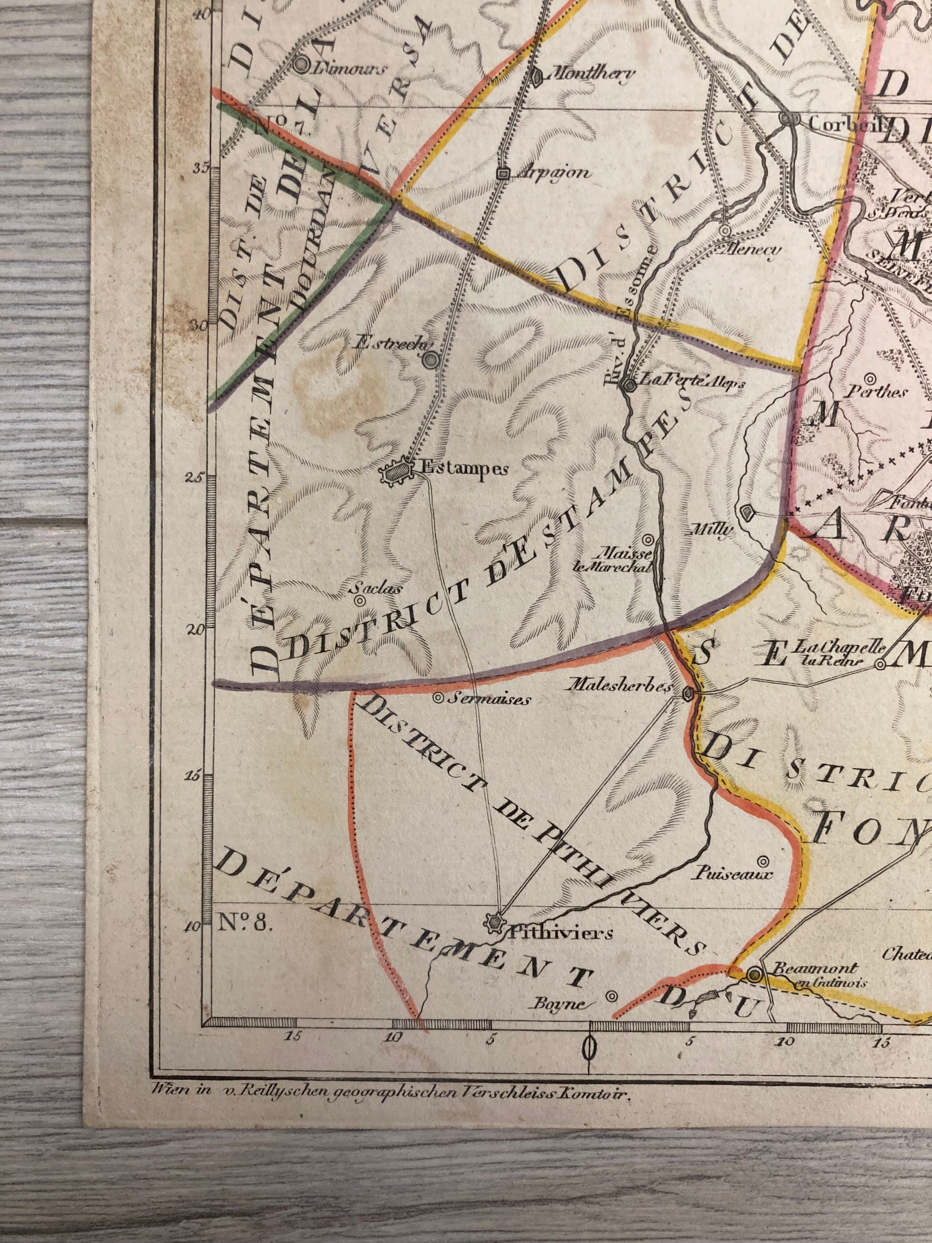 Old Map of Seine-et-Marne