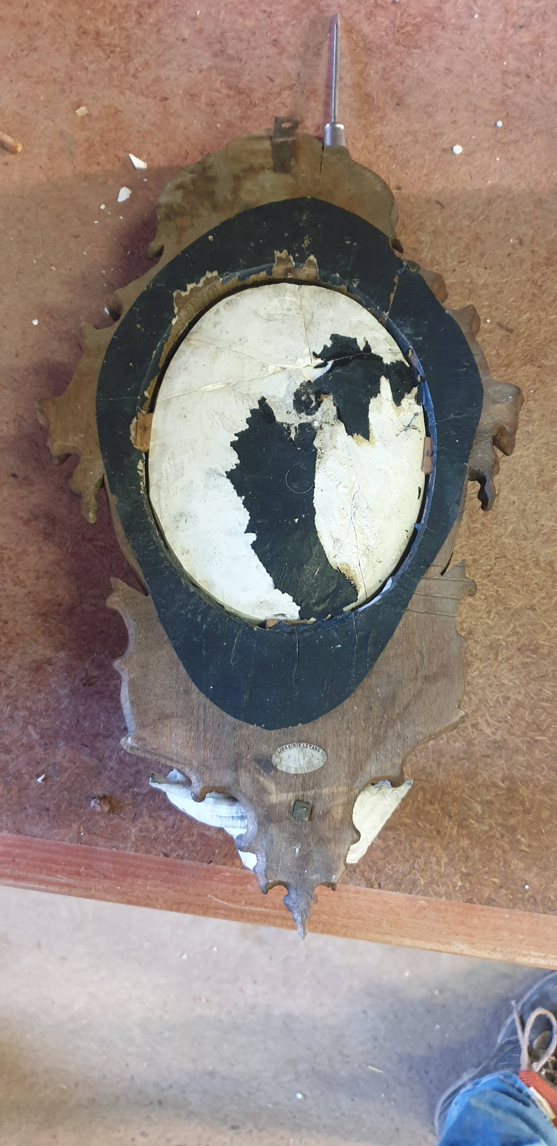 Small Holy Water Font / Stations of the Cross in Wood and Plaster - early 19th century