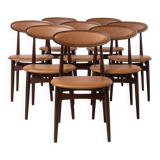 Set of 8 Dining Chairs by Fredrik Kayser for Viken Møbelfabrikk, model no.
