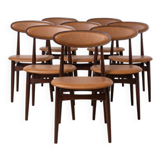 Set of 8 Dining Chairs by Fredrik Kayser for Viken Møbelfabrikk, model no.