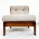 Guilleumas armchair. Upholstered in raw. Spain 70s