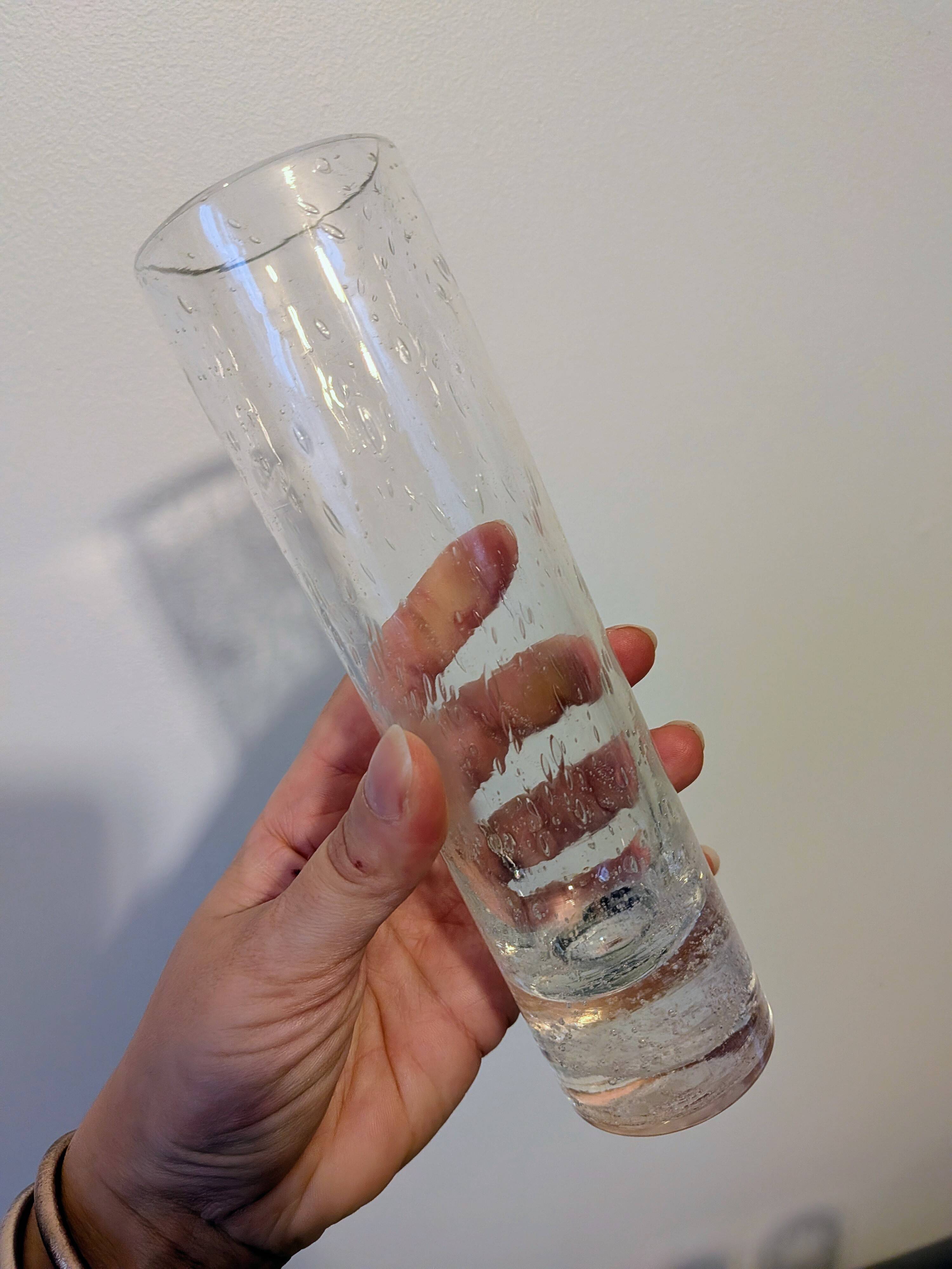 Blown glass bubble vases