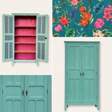 Parisian wardrobe art deco panel 1940