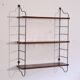 Vintage teak and metal shelf 1960