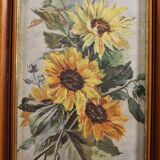 Oil on canvas sunflowers