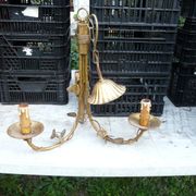 Lustre en métal doré vieilli Masca, années 60