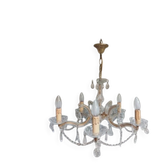 Very beautiful Venetian chandelier with 5 lights / complete and in working condition.