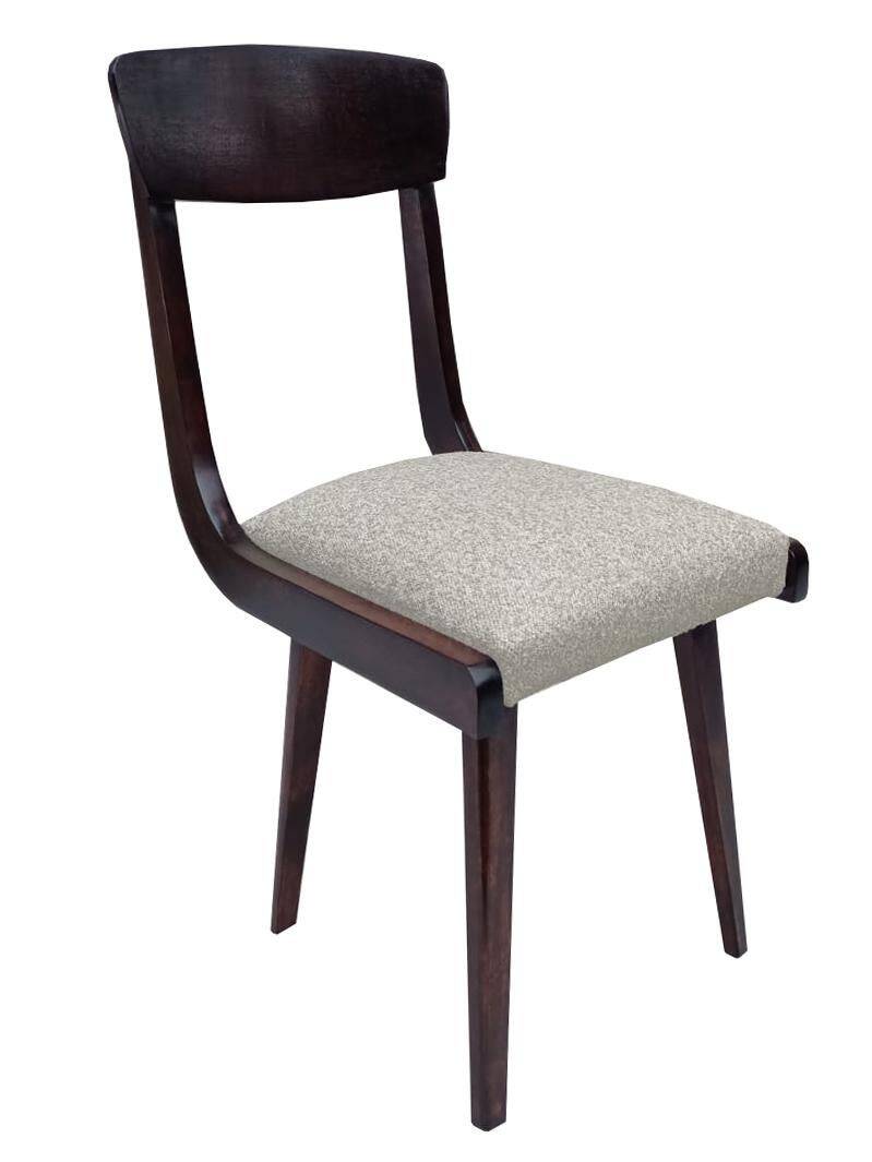 Mid Century Gazelle Chair Beige Velvet Dark Wood, Europe, 1960s