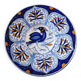 Antique Faenza soup plate made and hand painted in Italy and signed 1950s, p