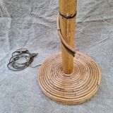 Lampadaire en rotin