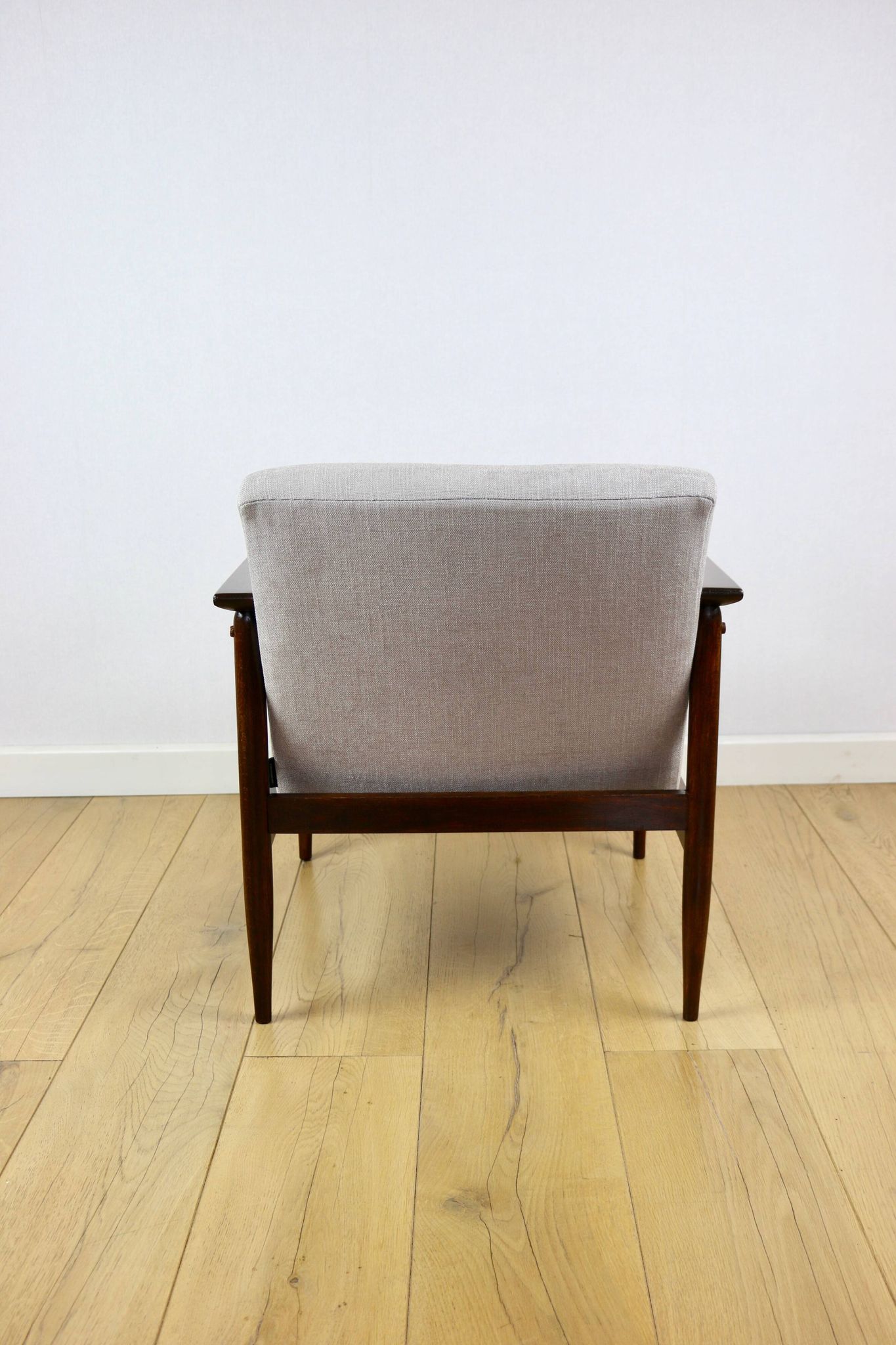 Fauteuil vintage Loft années 1970 marron clair - gris clair