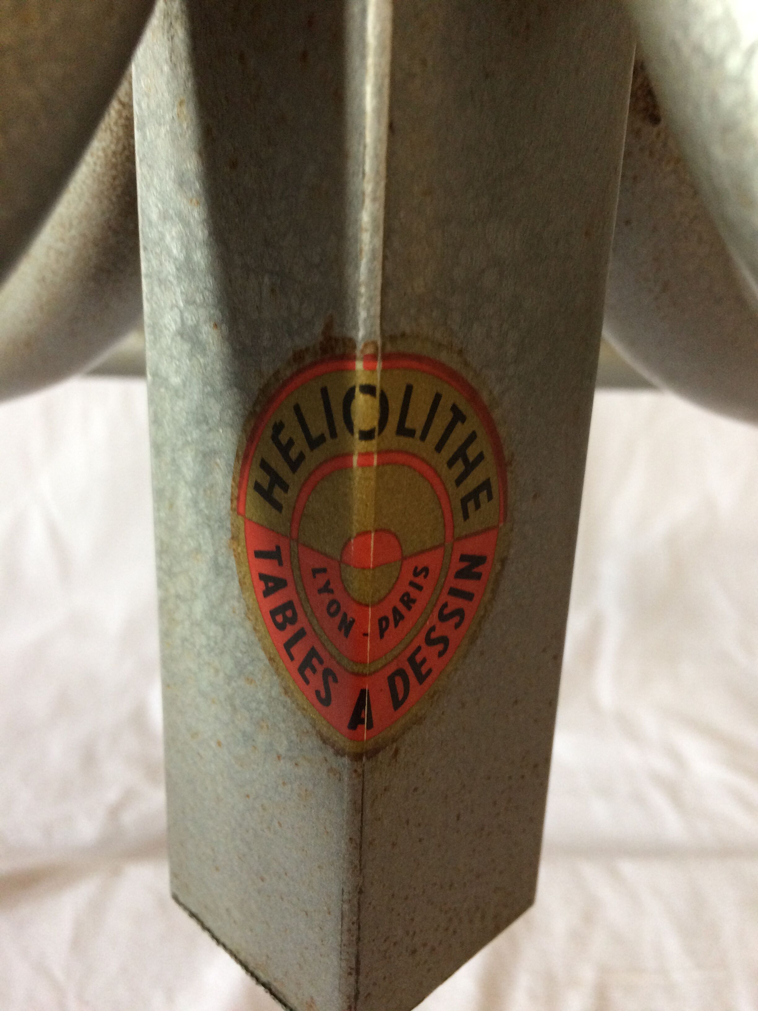 Industrial designer stool Heliolithe design werzalit vintage