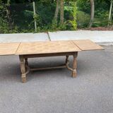 Table à manger de ferme extensible rénovée en bois 260cm du 19ème