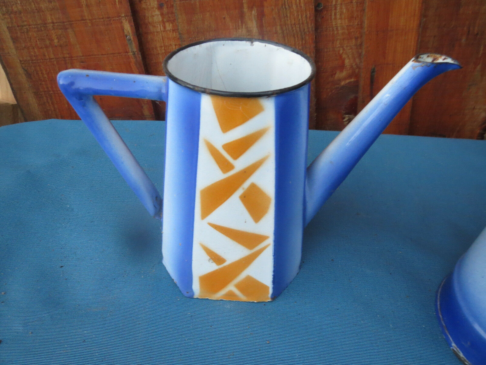 Old enamelled coffee makers old blue vintage kitchen popular art
