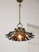 Vintage Wrought Iron Intricate Pendant Lamp, 1930s