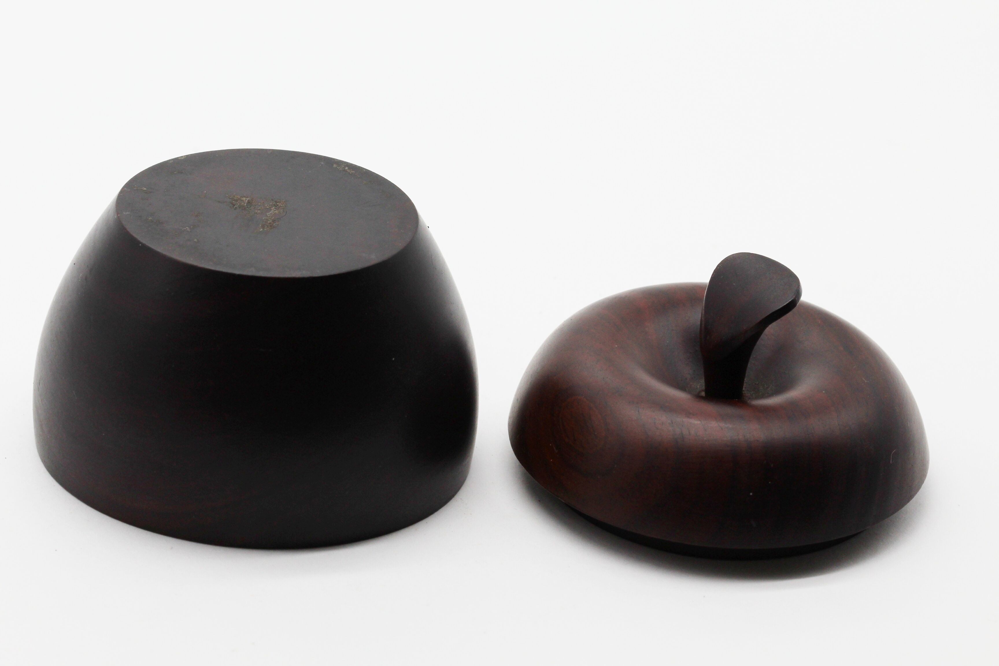 Apple-shaped wooden box