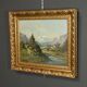 Oil on canvas "Mountain Landscape", signed C. Lion – Late 19th century