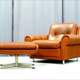 Armchair - Ottoman leather 1960