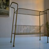 Vintage end table / coffee table & magazine rack