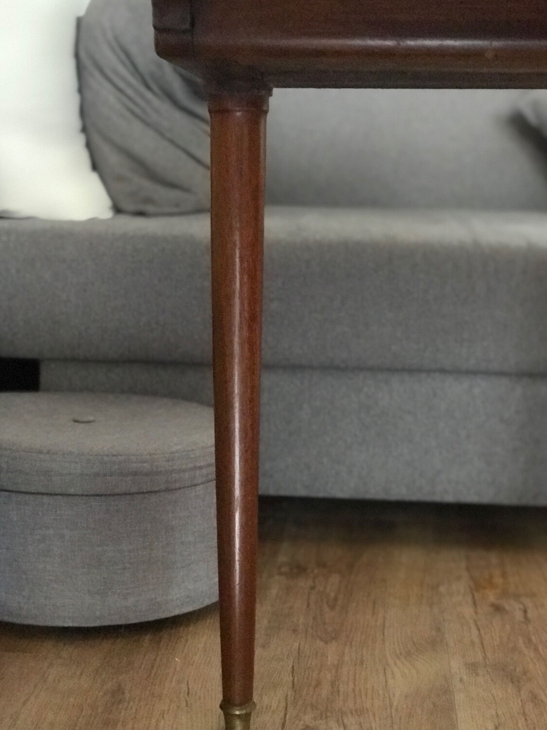 Desk in elm burl and bronze