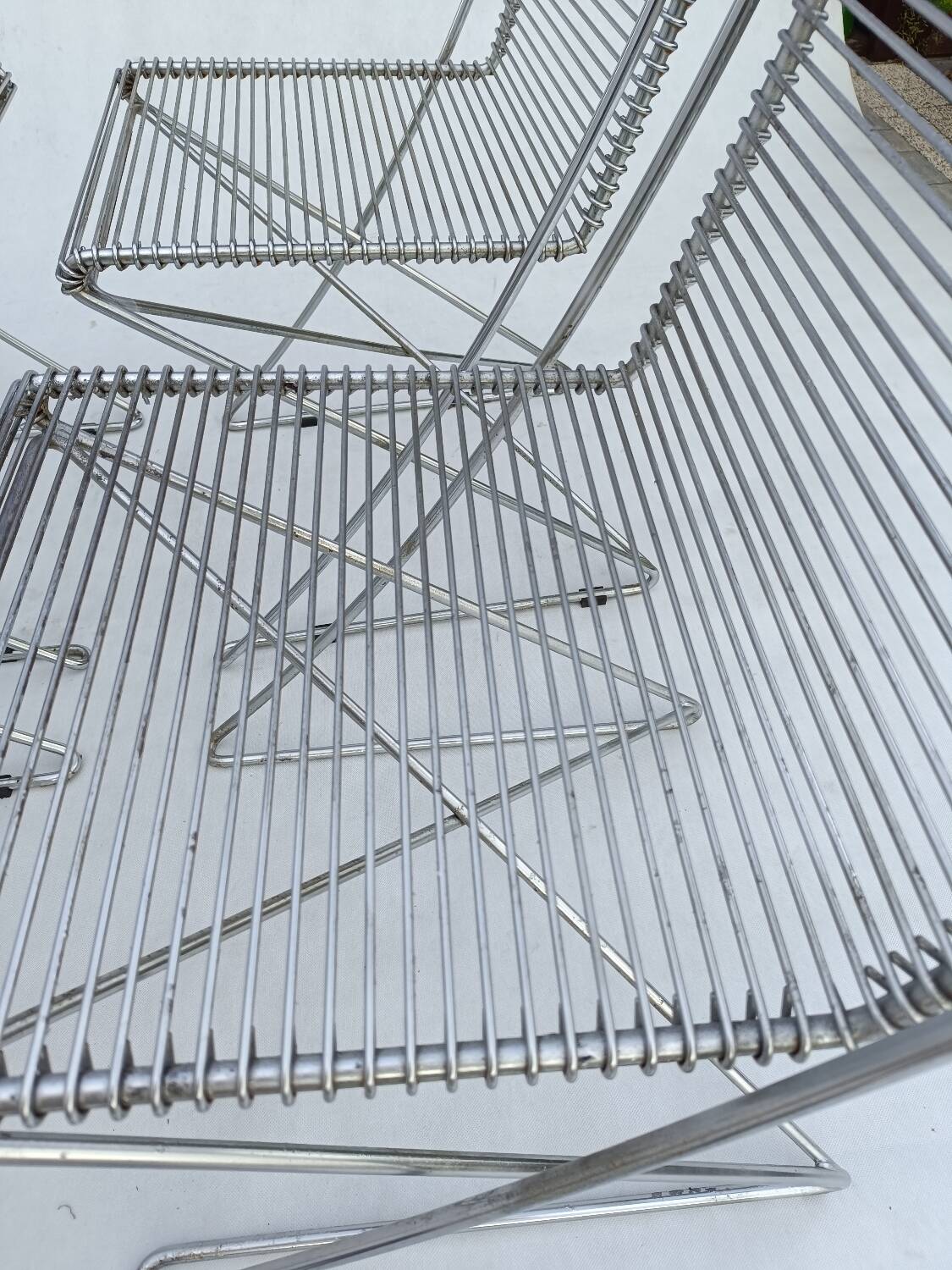 4 wire chairs by Till Behrens for Schlubach