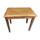 Wooden piano bench and vintage canning