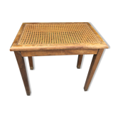Wooden piano bench and vintage canning