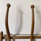 Thonet 1900 curved wooden wall coat rack