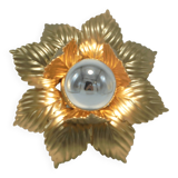 Golden flower wall lamp