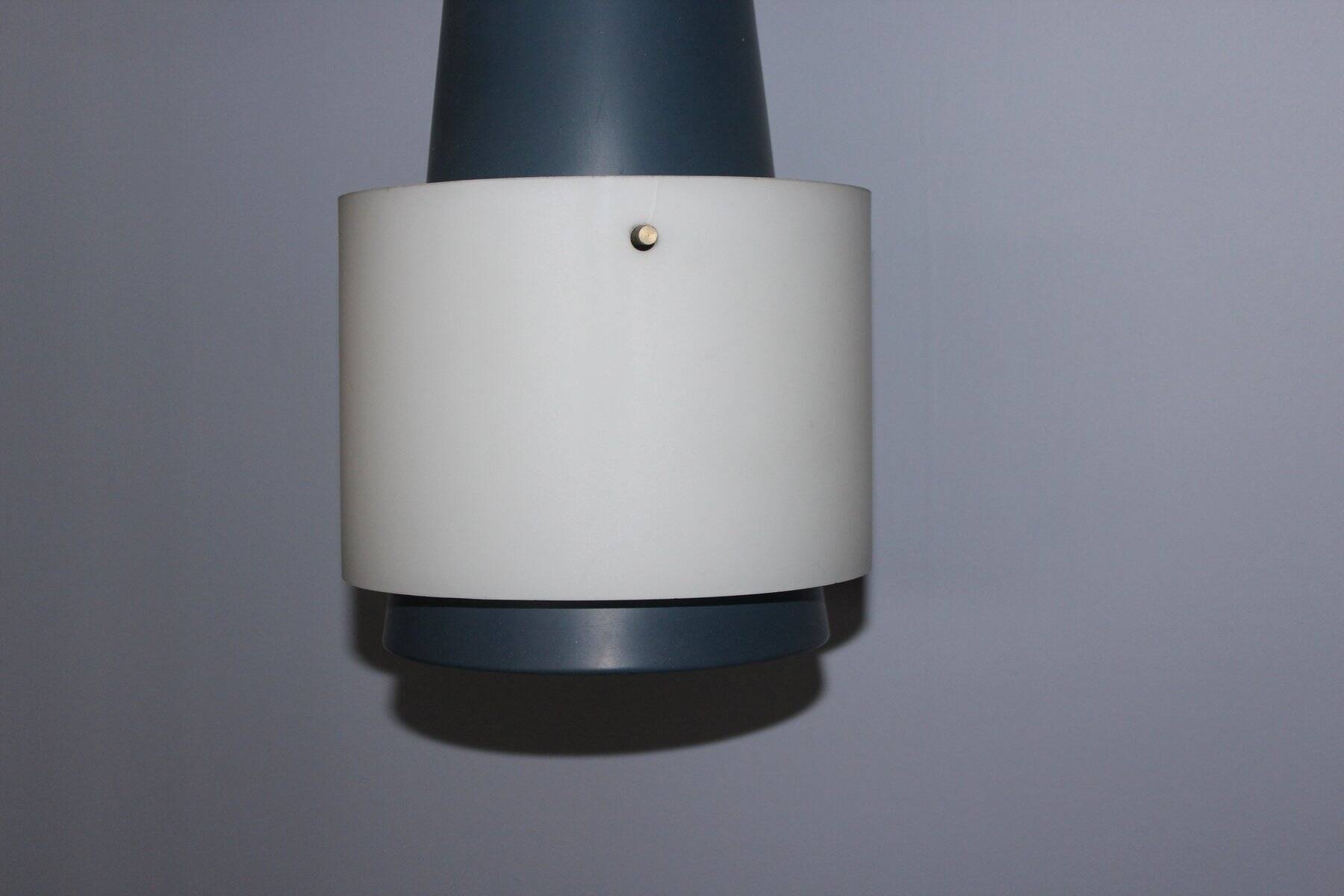 Metal and Glass Ceiling Light by Louis C. Kalff for Philips, 1950s