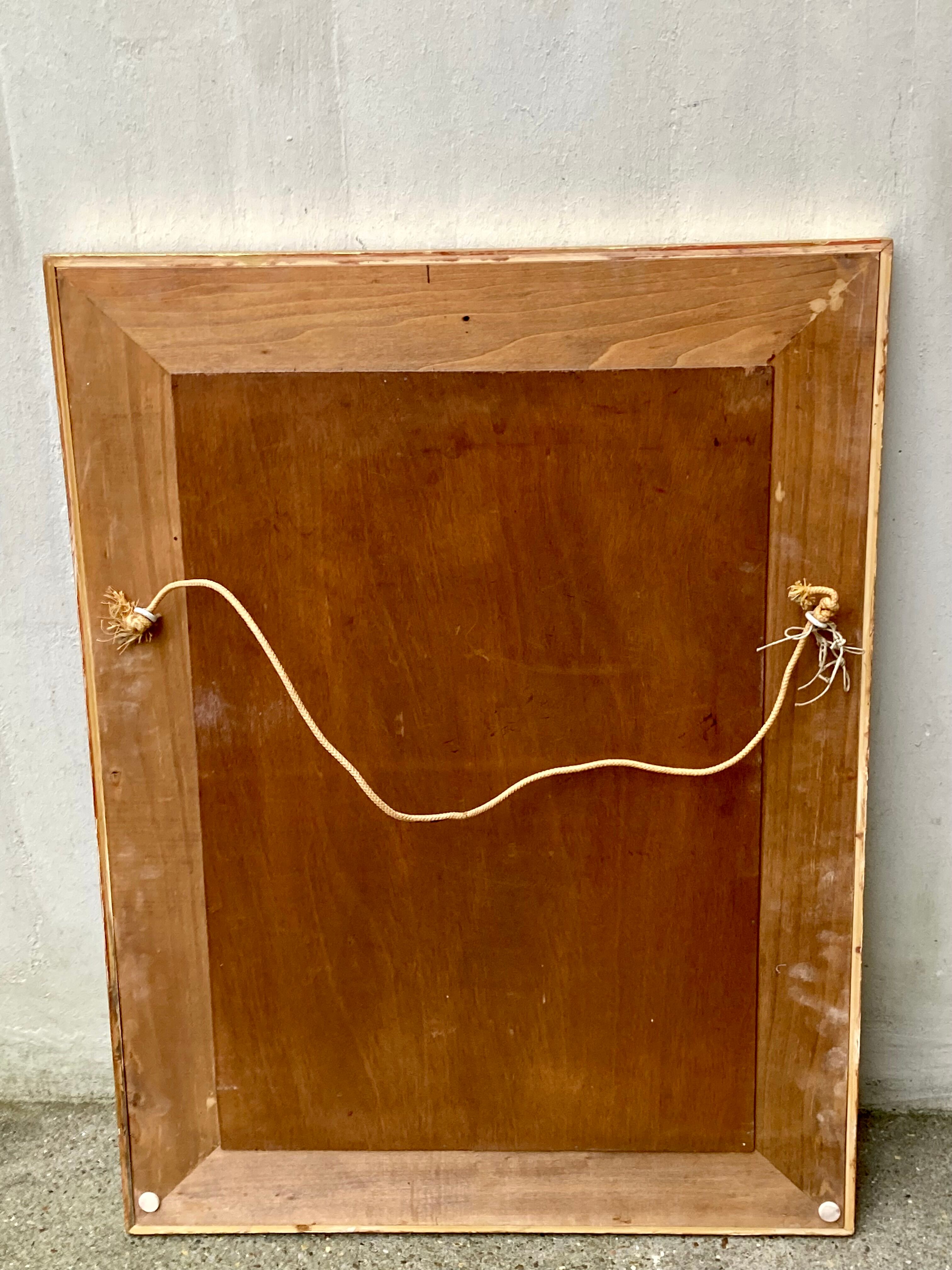 Antique mirror with parecloses and eglomised glass 18th century style