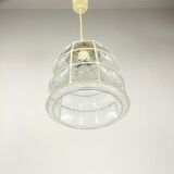 Hanging lamp in iron and glass from Glashütte Limburg, 1960s