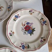 Set of 12 Sarreguemines Plates, Agreste Models