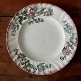 Set of 12 Longwy flat plates, Chrysanthemums model