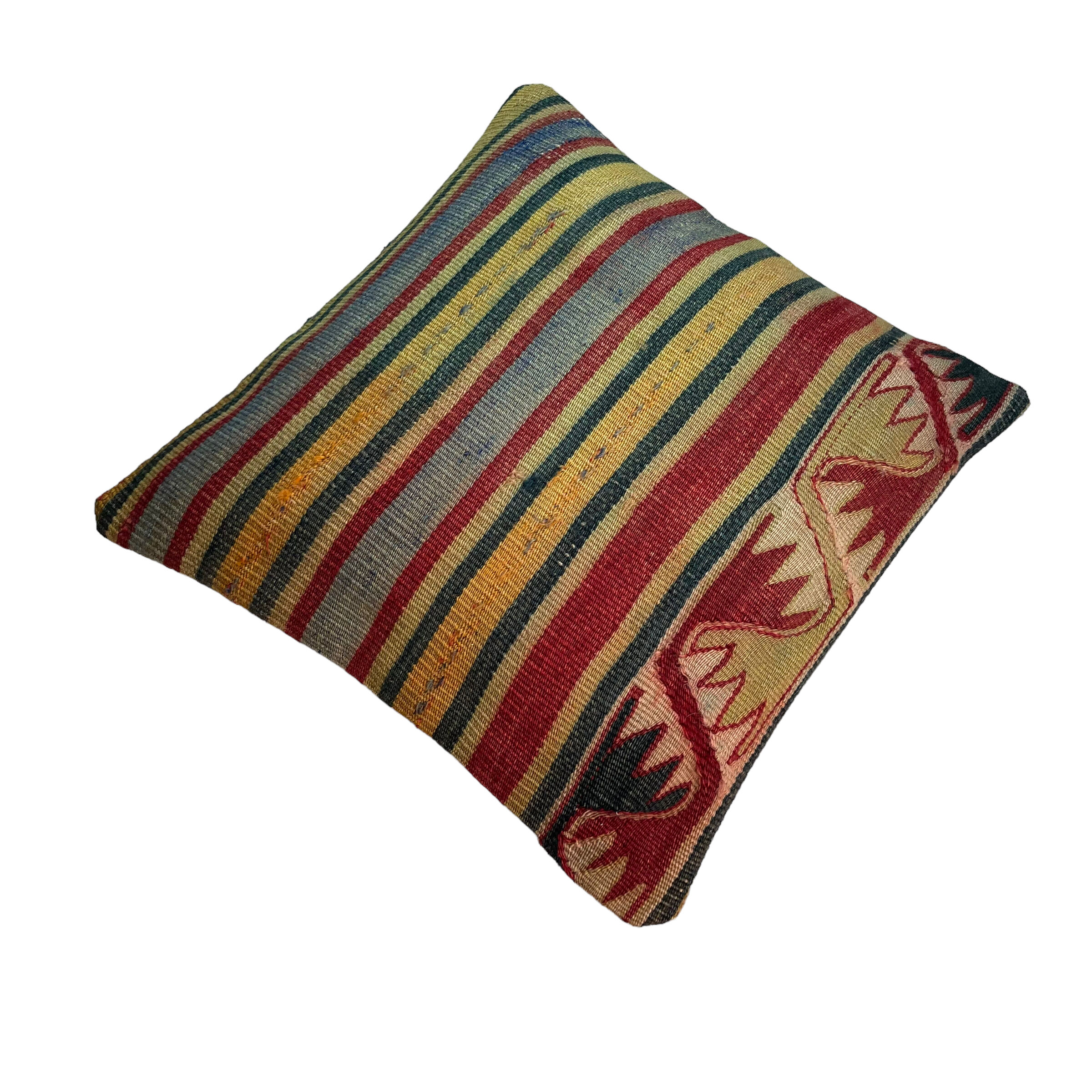 Vintage turkish kilim cushion cover , 40 x 40