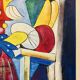 Painting "The Sitting Woman" by Pablo Picasso painted in 1937.
