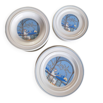 Service for 4 people Art Deco SanMarciano Ceramiche