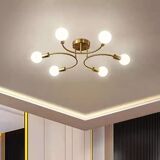 Light sputnik sphere chandelier ceiling light lamp brass antique finish color home decor hanging