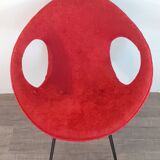 UFO-style armchair, Polish space-age 1972, restored