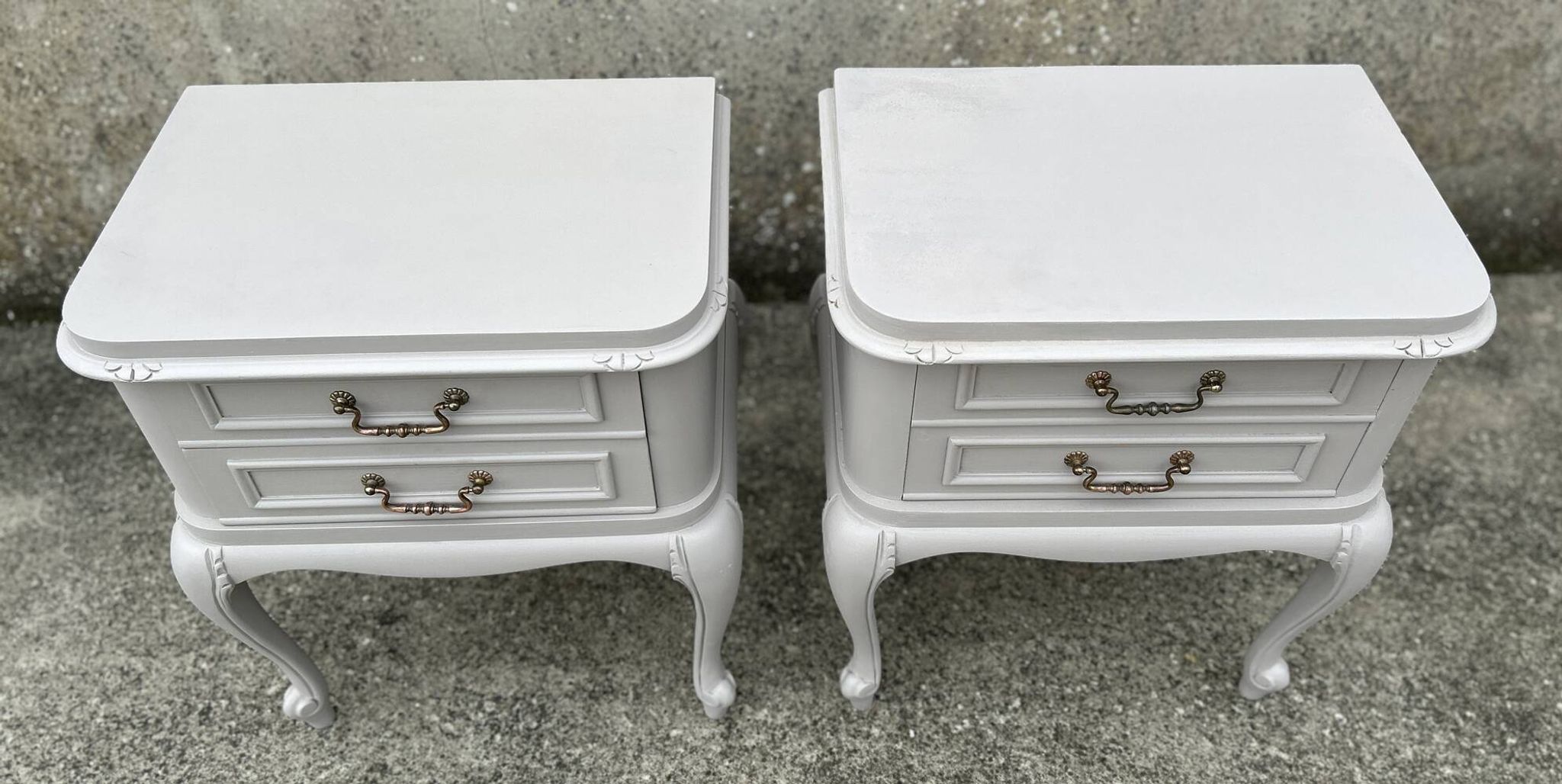 Pair of bedside tables, Louis XV style, vintage, 1960s