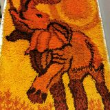 Tapis rya scandinave des années 1970, produit par ege rya.