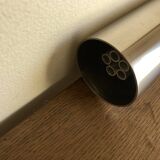 Space Age 1970s brushed steel flower vase