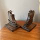 Paire de serres livres bateau art deco