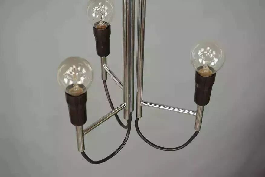 Chrome pendant light, Italian design, 1960s