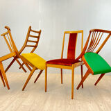Four vintage dining chairs
