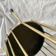 Vintage gold metal umbrella stand