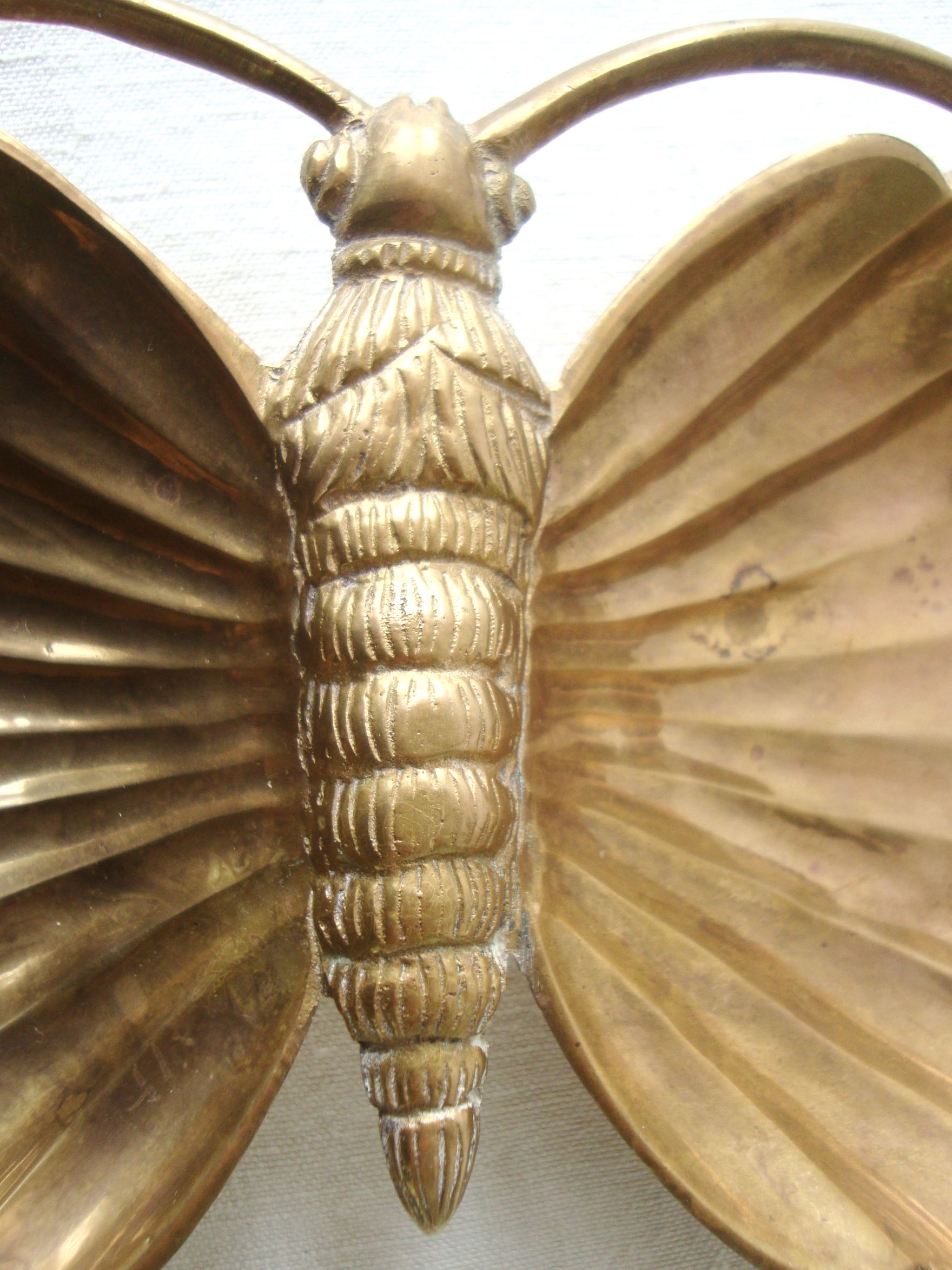 Brass butterfly trinket bowl